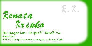 renata kripko business card